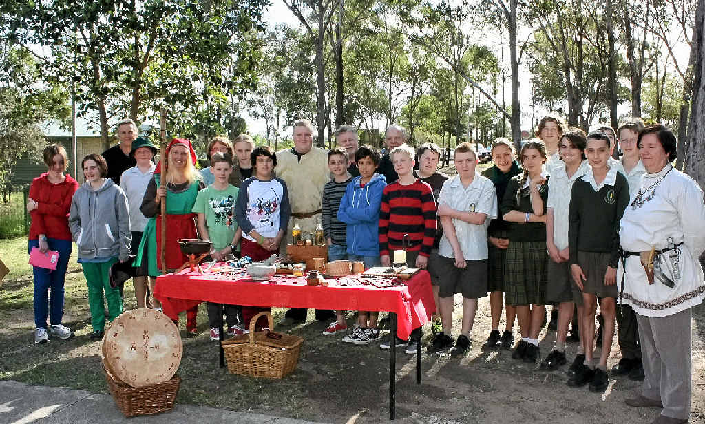 Students and staff of the School of Total Education were visited by a medieval group earlier this week.